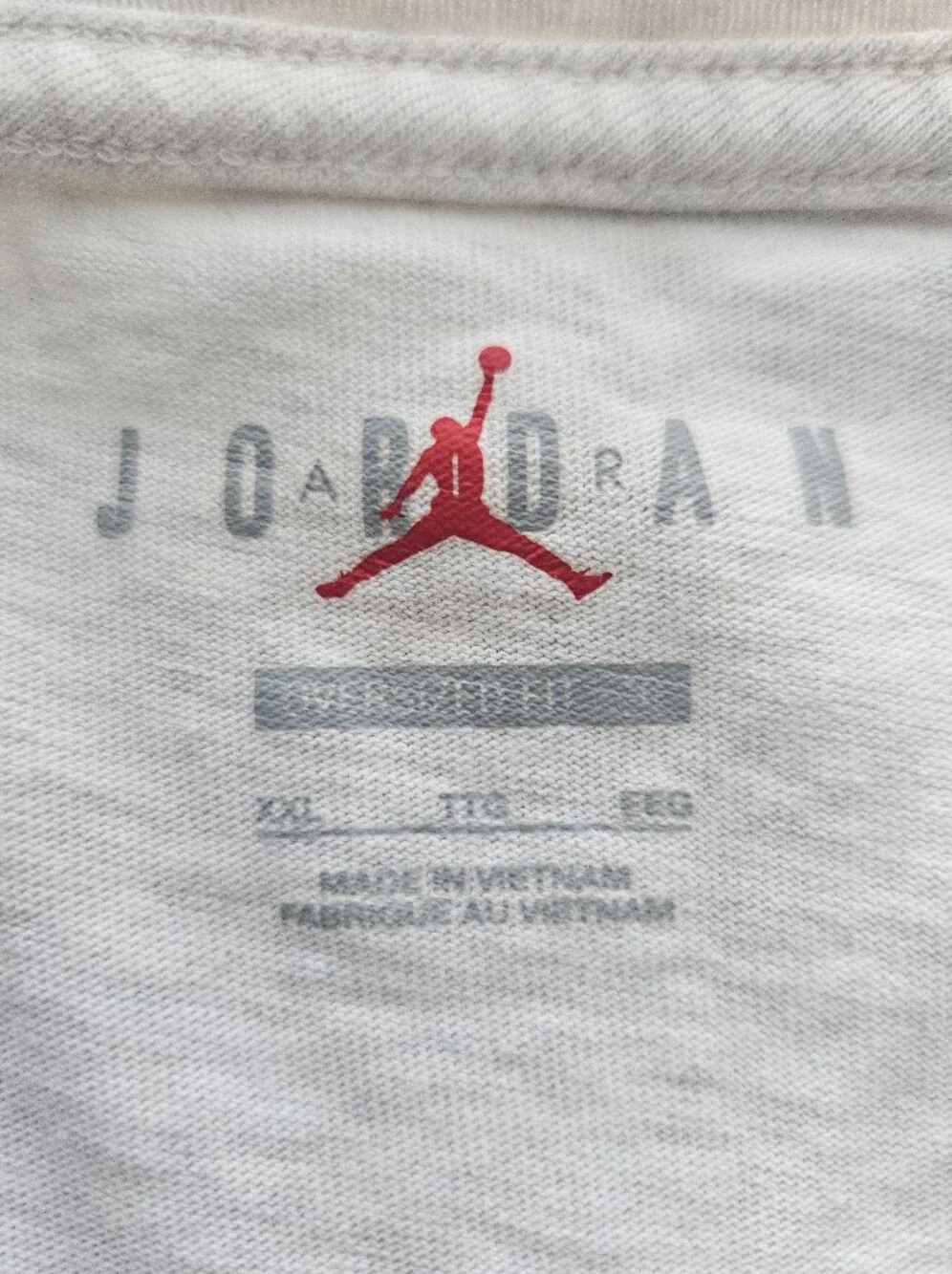 Nike Jordan Flight Essentials Oversized Tee‎ Off White/Gray Sz 2XL Sporty